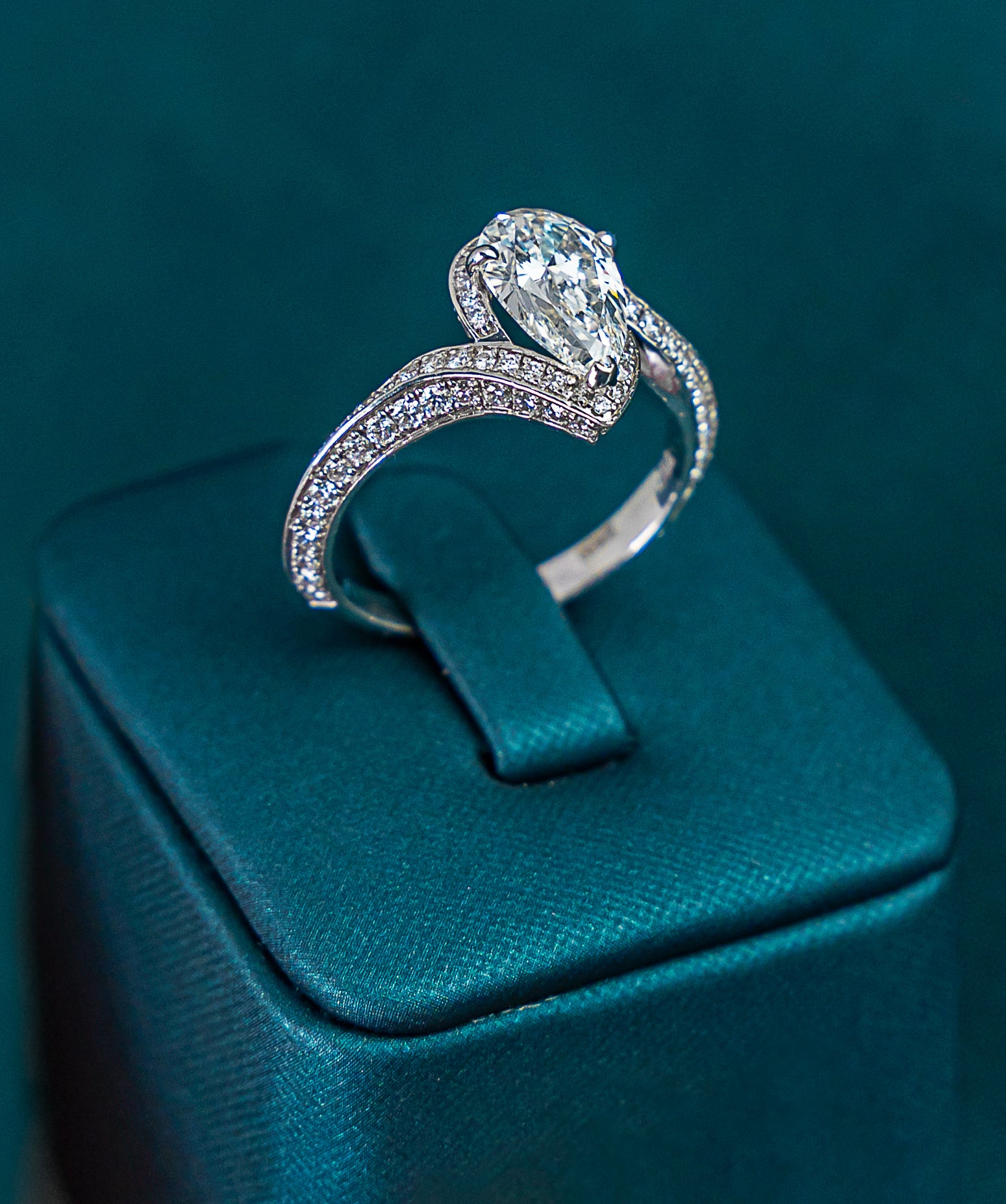 Ameera Pear Twist Ring