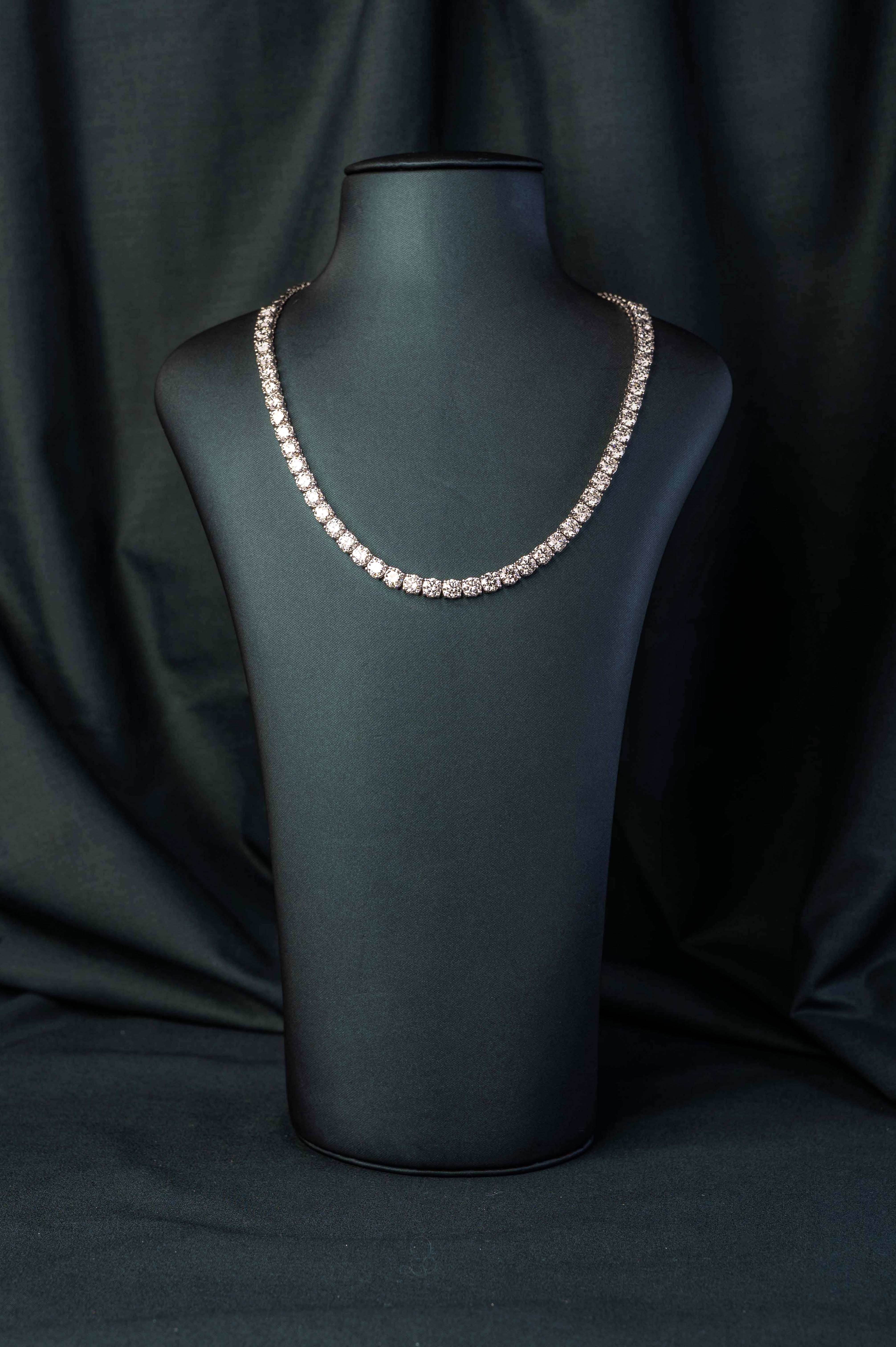 Classic Round Tennis Necklace (60% diamond coverage)