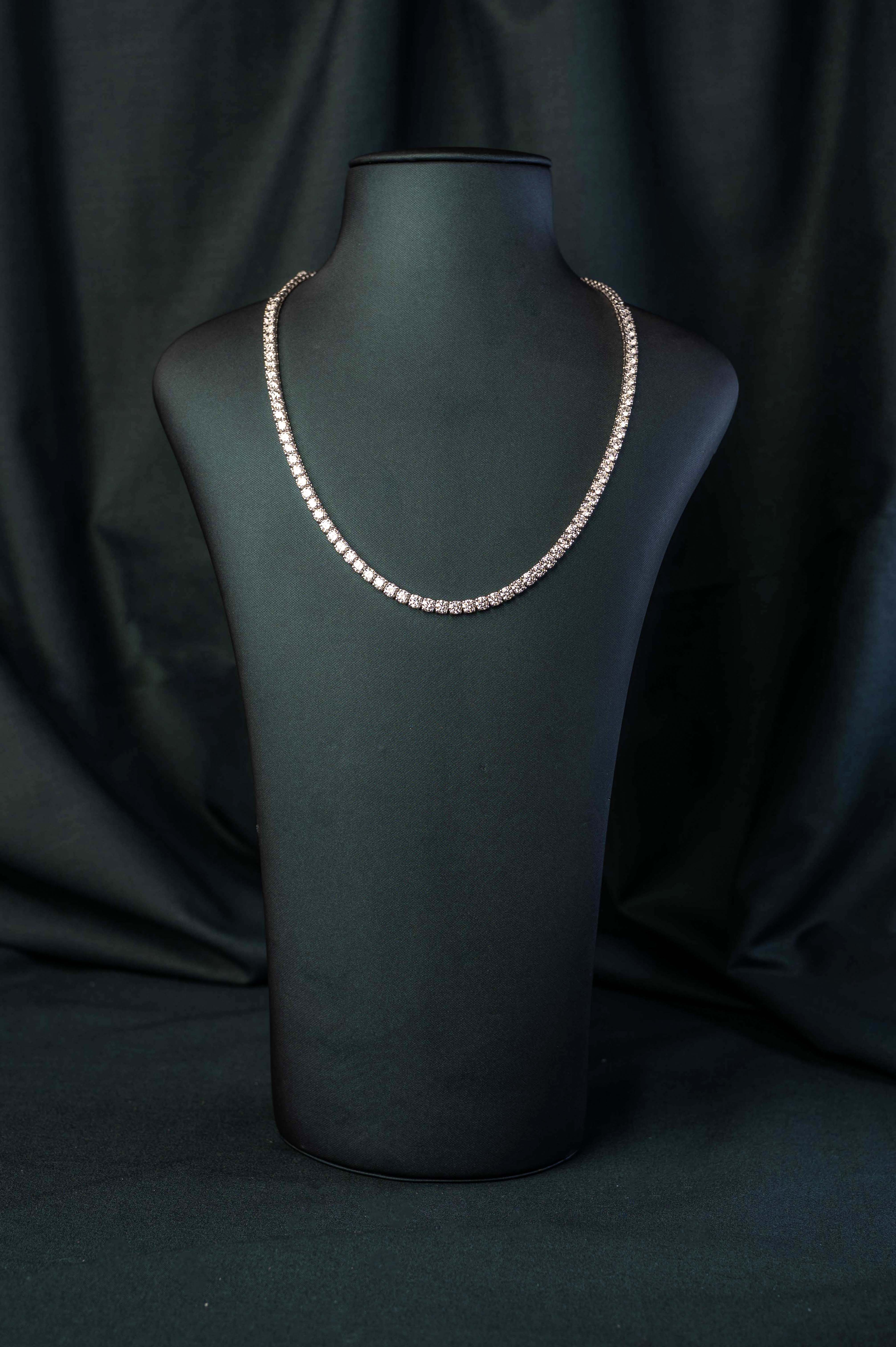 Classic Round Tennis Necklace (60% diamond coverage)