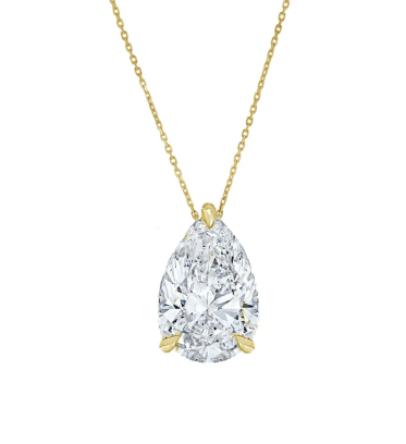 Classic Pear Solitaire Pendant
