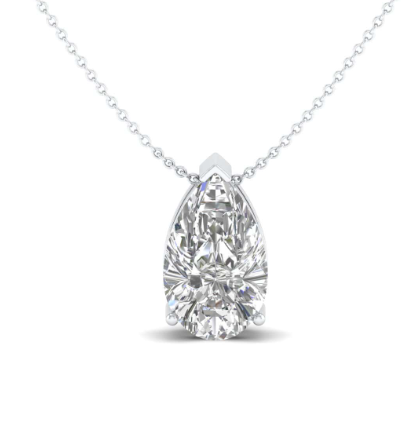 Classic Pear Solitaire Pendant