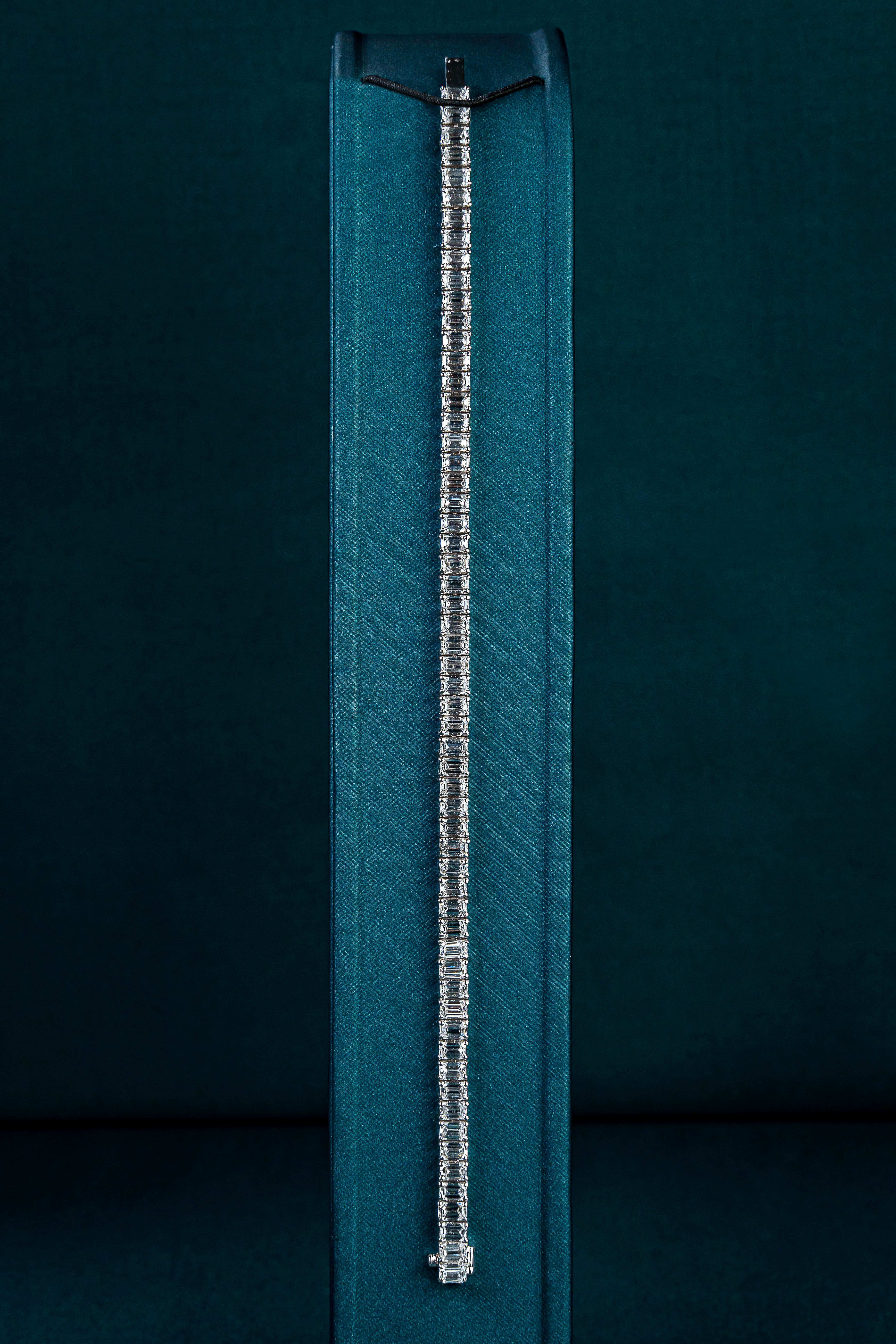 Classic Vertical Emerald Cut Tennis Bracelet