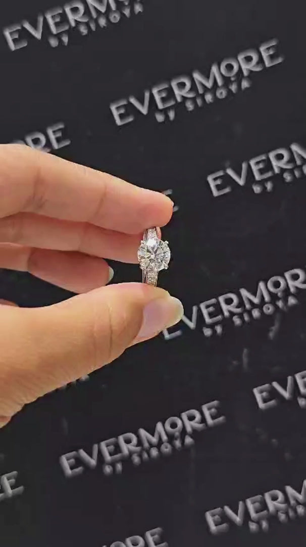 The Bridge Peak Round Brilliant Ring